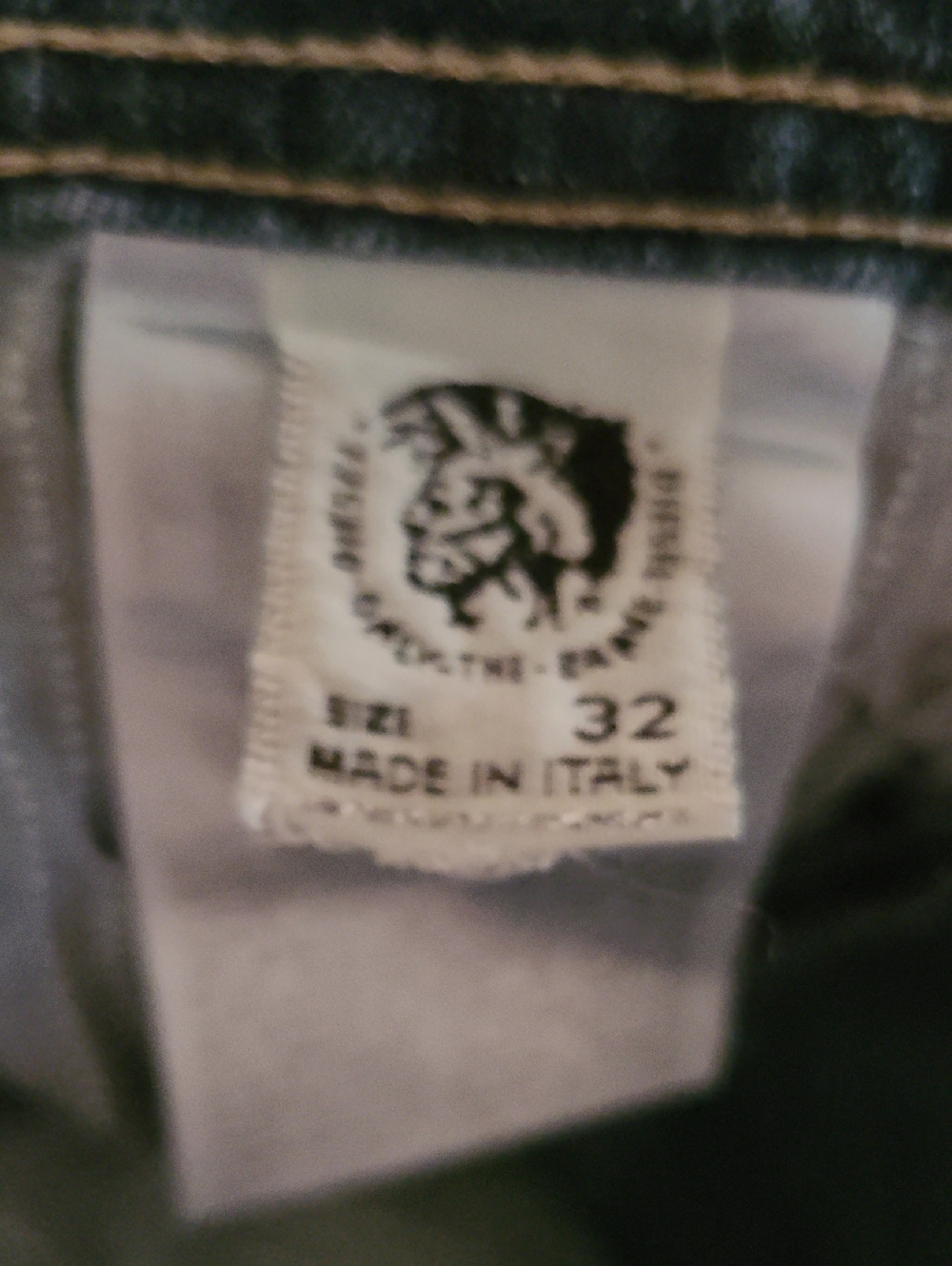 Diesel Co D-Strukt Slim Straight Leg Jeans Medium Dark Wash Fade Made In Italy - Picture 6 of 16